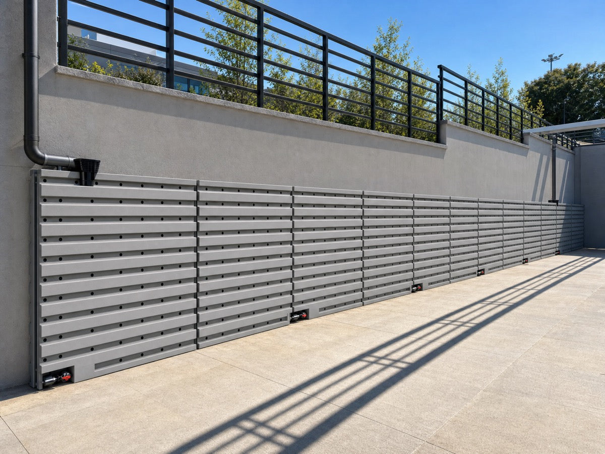 Modulare Regenwasser-Wand, nachhaltiges Bauen