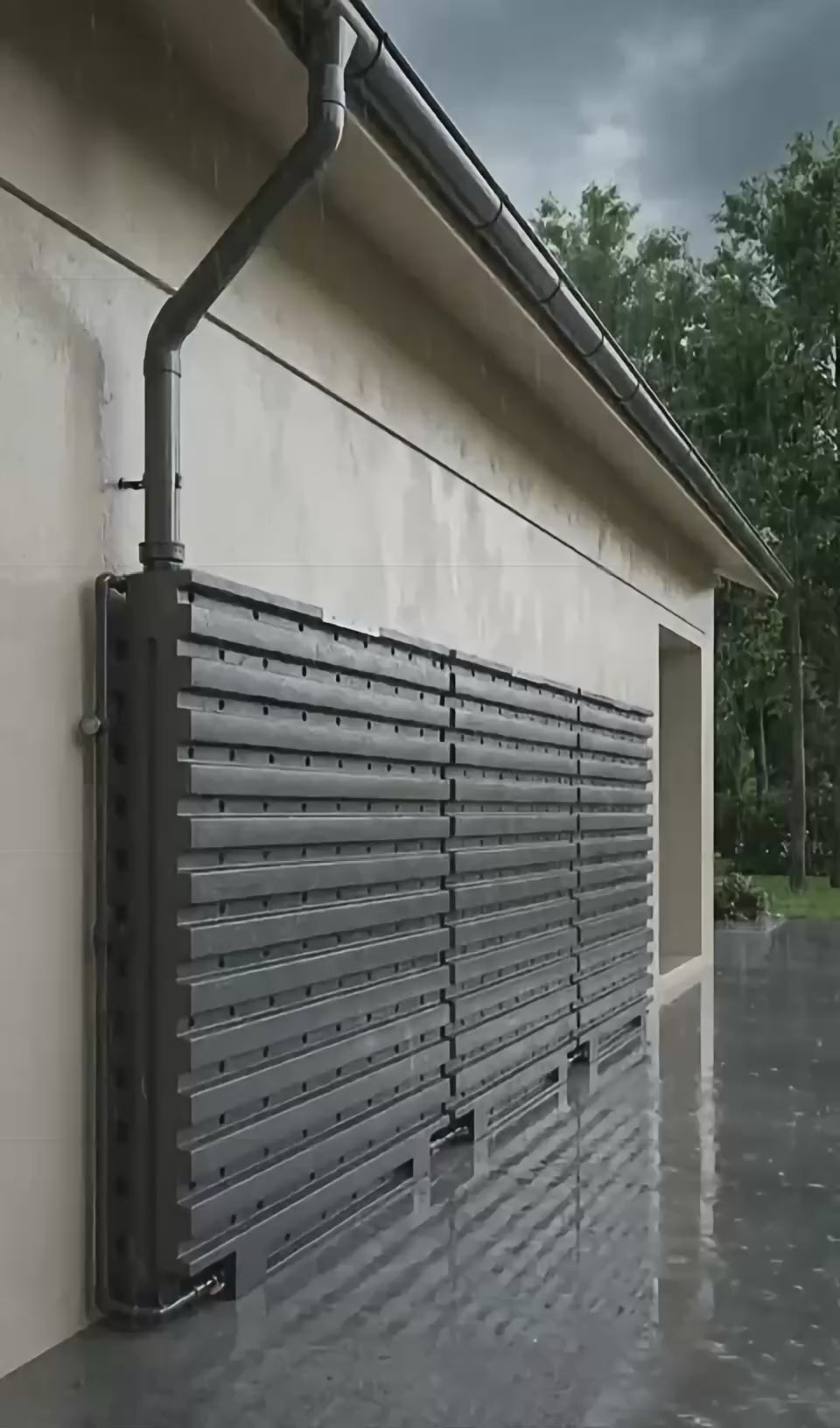 Wasserernte Rain Water Wall – Regenwasser-Wand im praktischen Einsatz