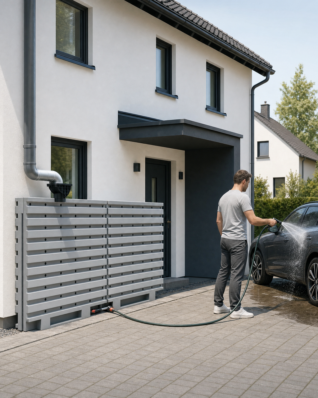 Rain Water Wall – Réservoir d'eau de pluie modulaire 1000 L