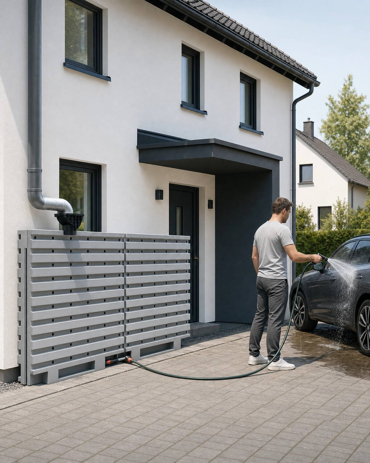 Rain Water Wall – Réservoir d'eau de pluie modulaire 1000 L