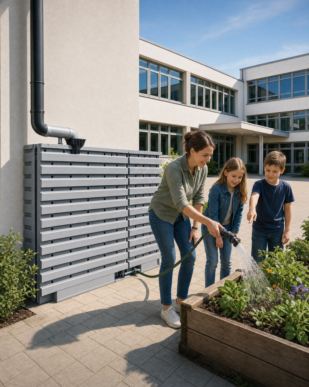 Rain Water Wall – Réservoir d'eau de pluie modulaire 1000 L